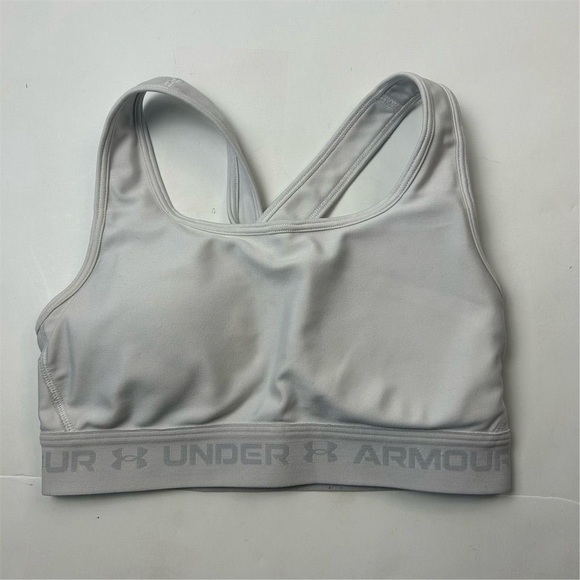 Under Armour Women's White Compression Sports Bra Size S Racerback - Picture 2 of 4